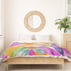 Fragments Of Botanical Memory Multicolor Flowers Duvet Cover Gallery Image 3