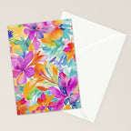 Fragments Of Botanical Memory Multicolor Flowers Stationery Card Gallery Image 2