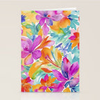Fragments Of Botanical Memory Multicolor Flowers Stationery Card Gallery Image 2
