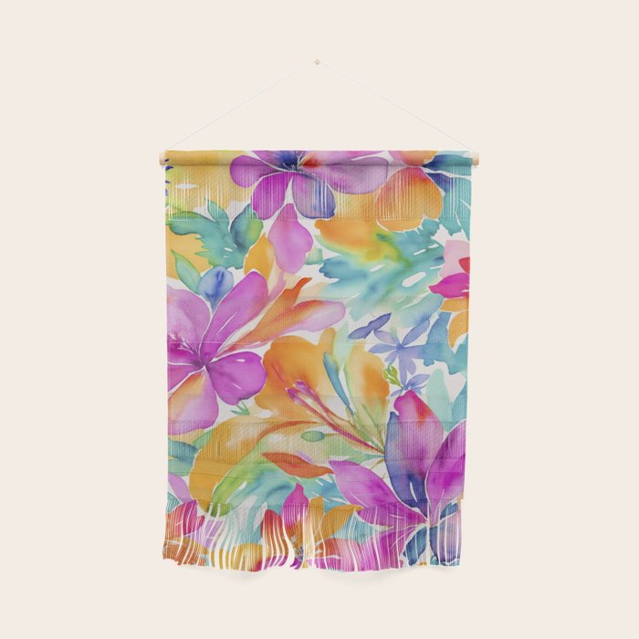 Fragments Of Botanical Memory Multicolor Flowers Wall Hanging Gallery Image 1