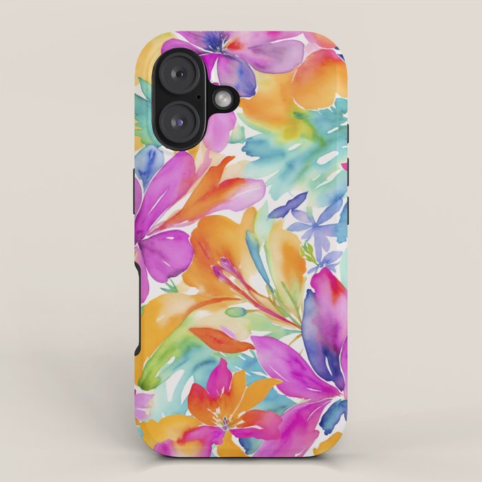 Fragments Of Botanical Memory Multicolor Flowers iPhone Case Gallery Image 1