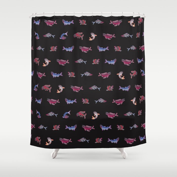 Salmon - dark Shower Curtain Gallery Image 1
