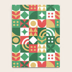 Geometric christmas holiday mosaic pattern Notebook Gallery Image 4