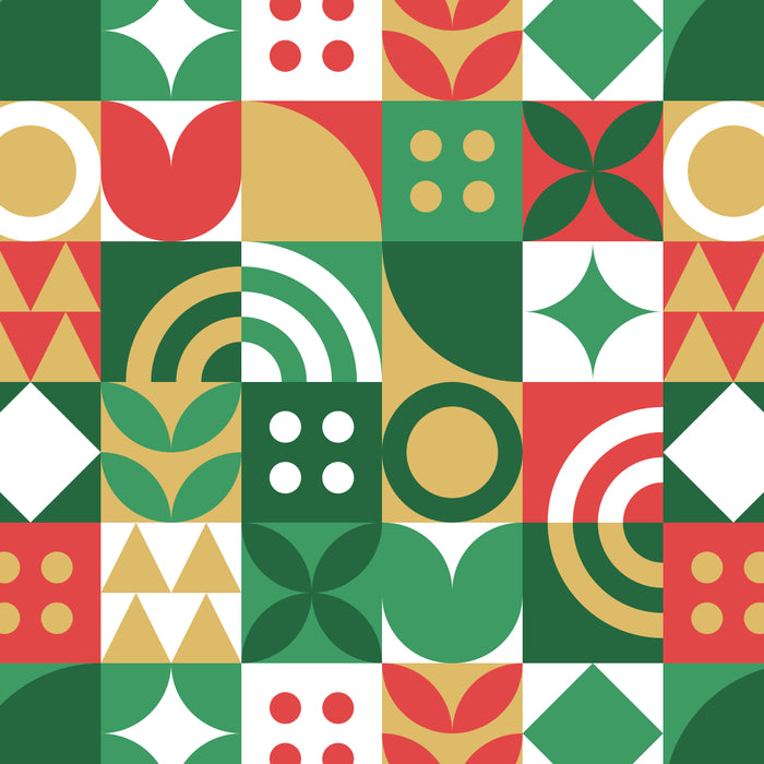 Geometric christmas holiday mosaic pattern Coffee Mug Gallery Image 2