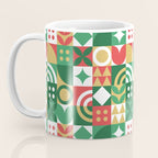 Geometric christmas holiday mosaic pattern Coffee Mug Gallery Image 3