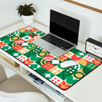 Geometric christmas holiday mosaic pattern Desk Mat Gallery Image 2
