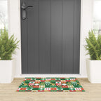 Geometric christmas holiday mosaic pattern Welcome Mat Gallery Image 3