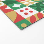Geometric christmas holiday mosaic pattern Welcome Mat Gallery Image 2