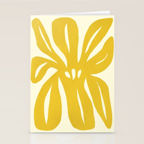 Abstract-botanical 29-yellow Stationery Card Gallery Image 1