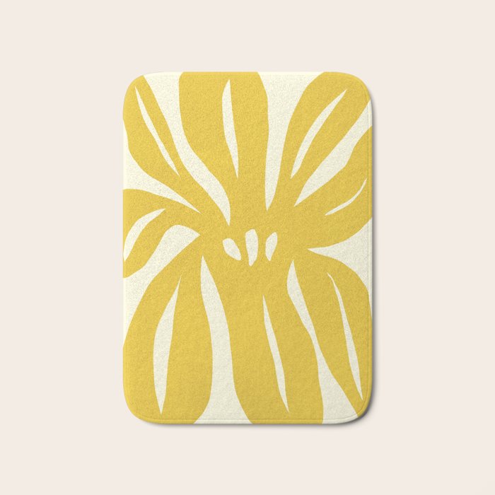 Abstract-botanical 29-yellow Bath Mat Gallery Image 1