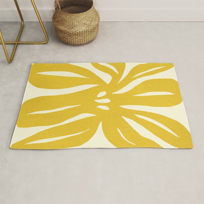 Abstract-botanical 29-yellow Rug Gallery Image 1