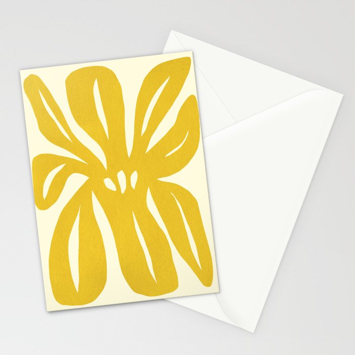 Abstract-botanical 29-yellow Stationery Card Gallery Image 2