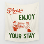 Please Enjoy Your Stay Wall Tapestry Gallery Image 4