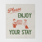 Please Enjoy Your Stay Throw Blanket Gallery Image 2