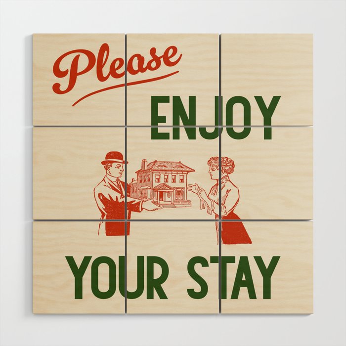 Please Enjoy Your Stay Wood Wall Art Gallery Image 1