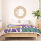 BE AFRAID AND DO IT ANYWAY - colorful typography Duvet Cover Gallery Image 3