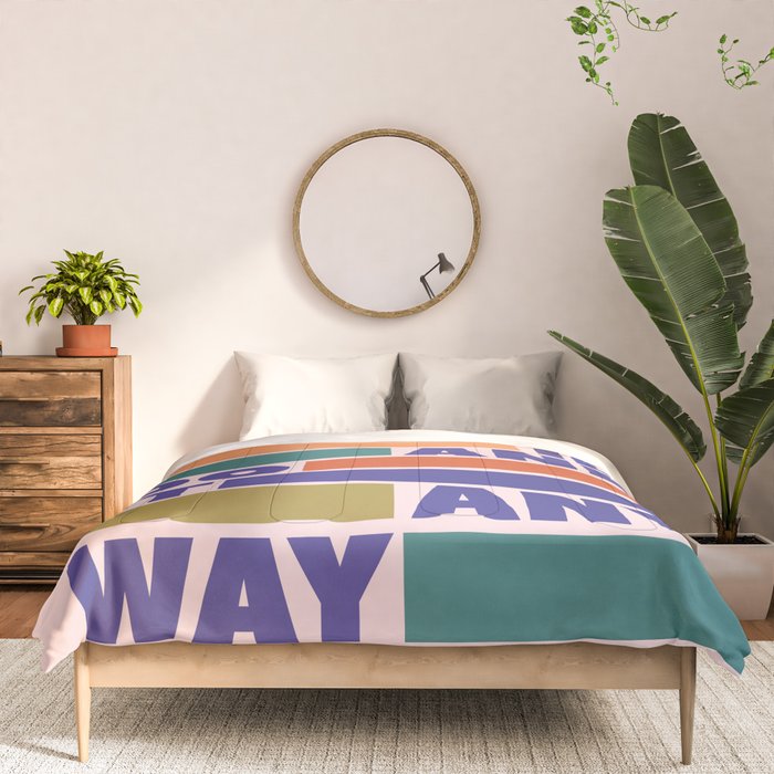 BE AFRAID AND DO IT ANYWAY - colorful typography Comforter Gallery Image 3