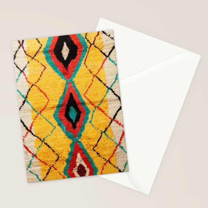 Antique Moroccan Rug Print Stationery Card Gallery Image 2