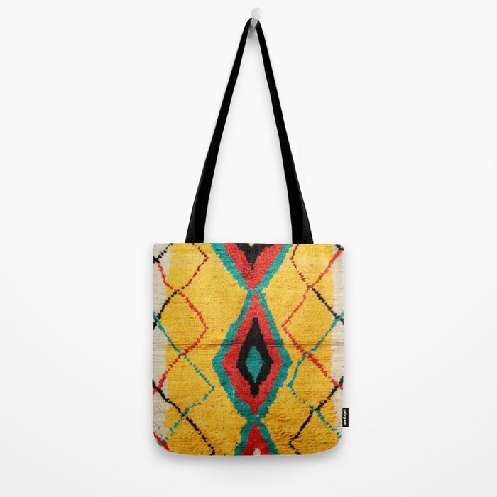 Antique Moroccan Rug Print Tote Bag Gallery Image 2