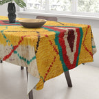 Antique Moroccan Rug Print Tablecloth Gallery Image 3