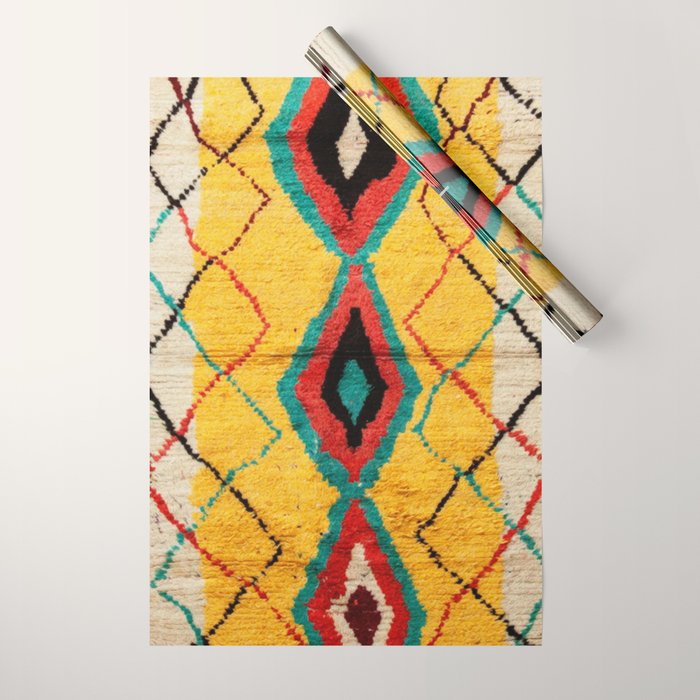 Antique Moroccan Rug Print Wrapping Paper Gallery Image 1