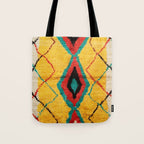 Antique Moroccan Rug Print Tote Bag Gallery Image 1