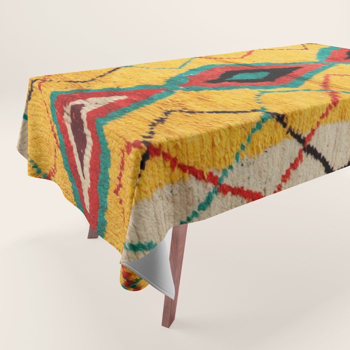 Antique Moroccan Rug Print Tablecloth Gallery Image 1