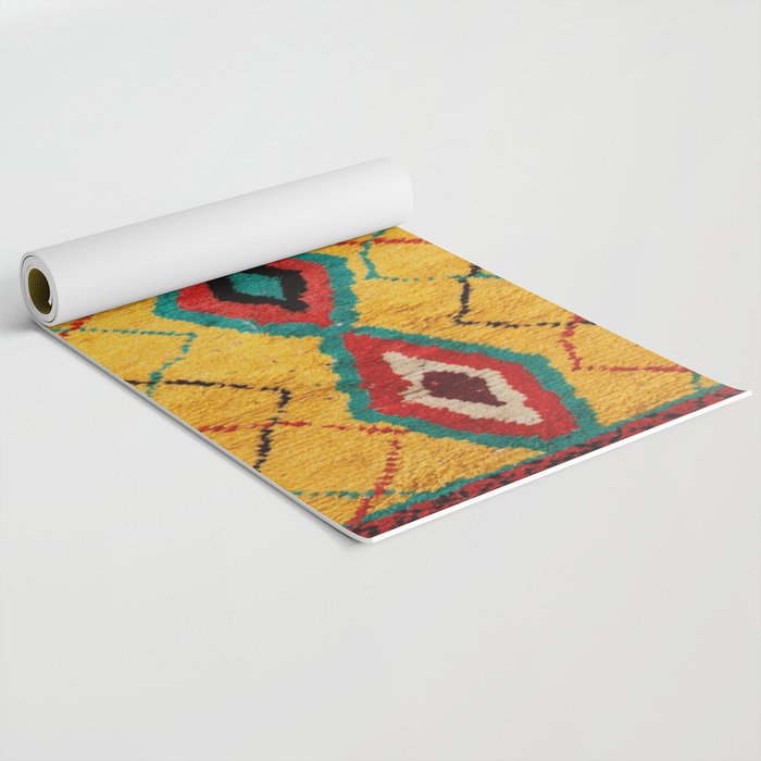 Antique Moroccan Rug Print Yoga Mat Gallery Image 2