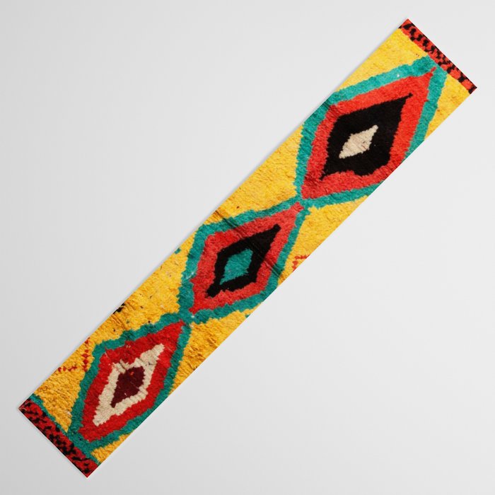 Antique Moroccan Rug Print Table Runner Gallery Image 3