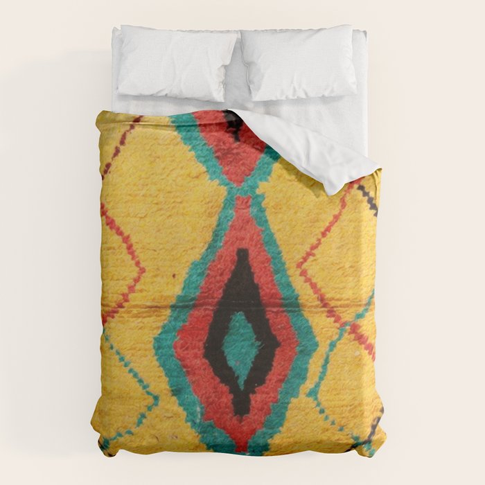 Antique Moroccan Rug Print Duvet Cover Gallery Image 6