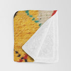 Antique Moroccan Rug Print Throw Blanket Gallery Image 3