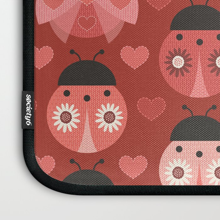 Love Bug Ladybugs - Valentines Day Colors Laptop Sleeve Gallery Image 3