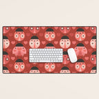 Love Bug Ladybugs - Valentines Day Colors Desk Mat Gallery Image 1
