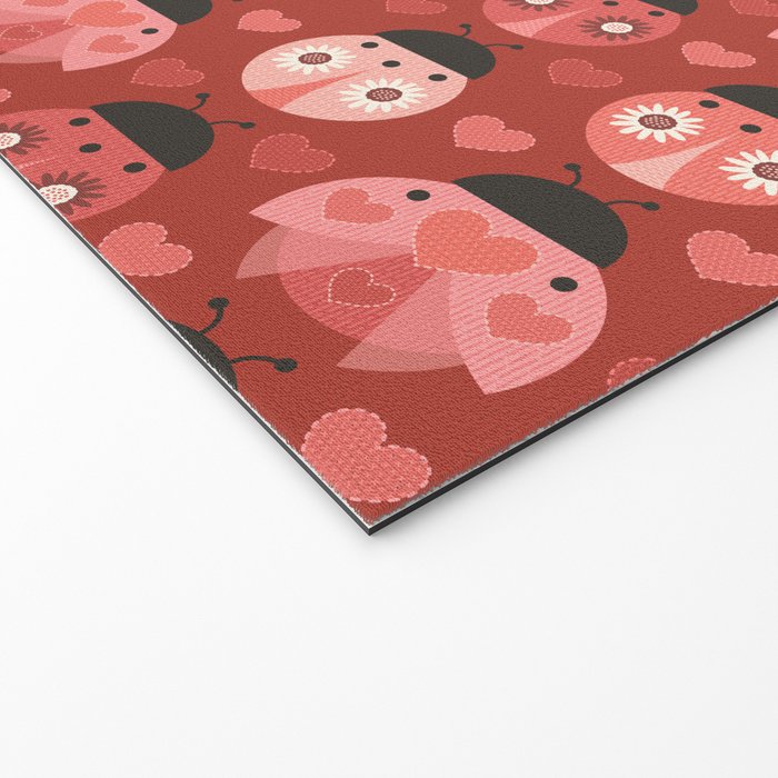 Love Bug Ladybugs - Valentines Day Colors Welcome Mat Gallery Image 2