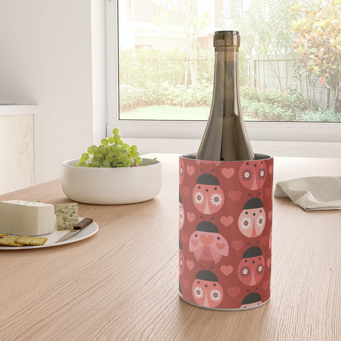 Love Bug Ladybugs - Valentines Day Colors Wine Chiller Gallery Image 4