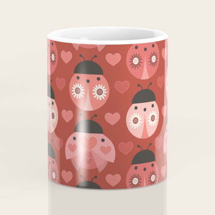 Love Bug Ladybugs - Valentines Day Colors Coffee Mug Gallery Image 4