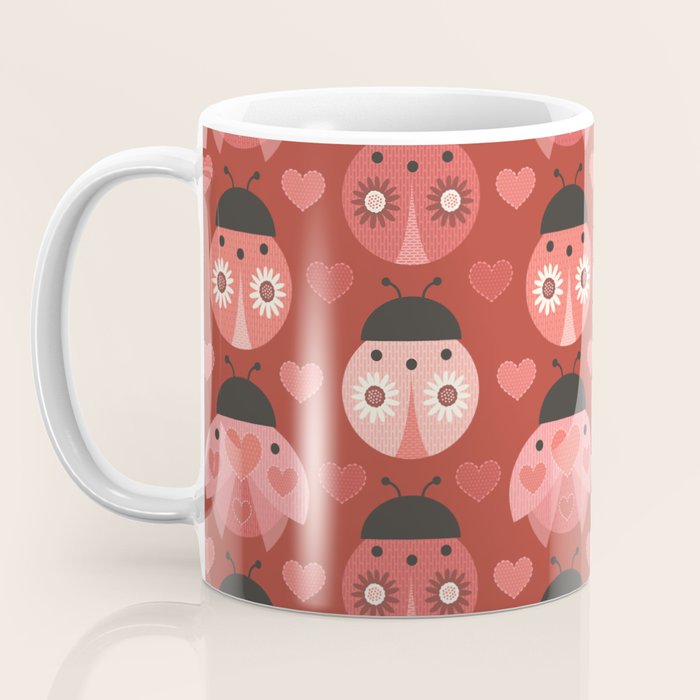 Love Bug Ladybugs - Valentines Day Colors Coffee Mug Gallery Image 3