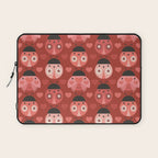 Love Bug Ladybugs - Valentines Day Colors Laptop Sleeve Gallery Image 1