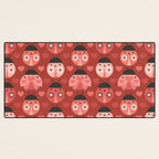 Love Bug Ladybugs - Valentines Day Colors Desk Mat Gallery Image 3