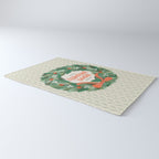 Happy Holidays Christmas Wreath Rug Gallery Image 3
