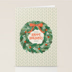 Happy Holidays Christmas Wreath Stationery Card Gallery Image 2