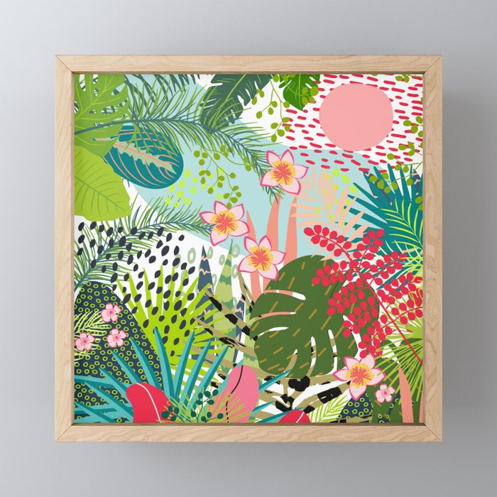 Tropical, Palms, Jungle Prints, Nature Art. Mini Art Print Gallery Image 1