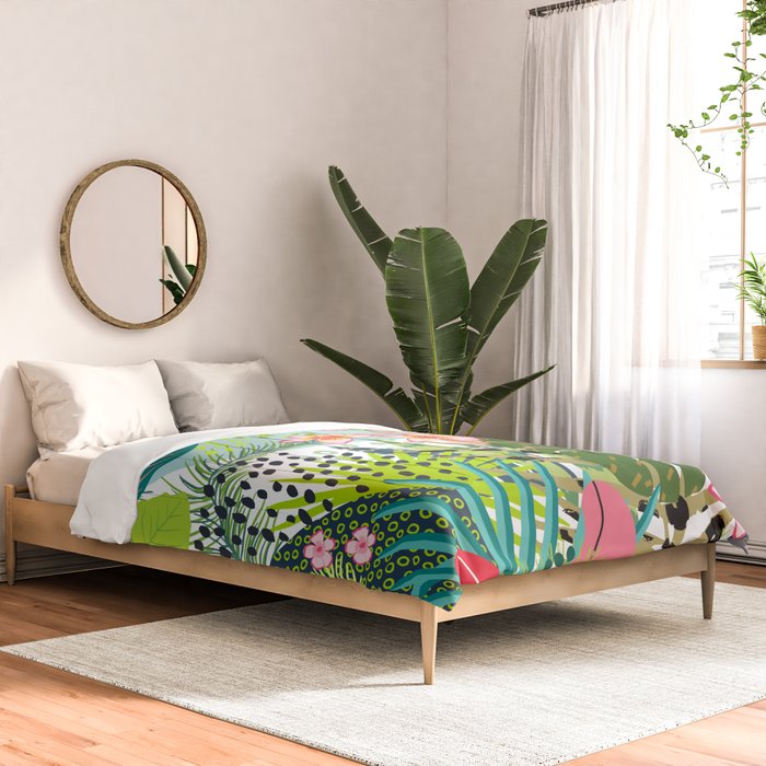 Tropical, Palms, Jungle Prints, Nature Art. Comforter Gallery Image 2