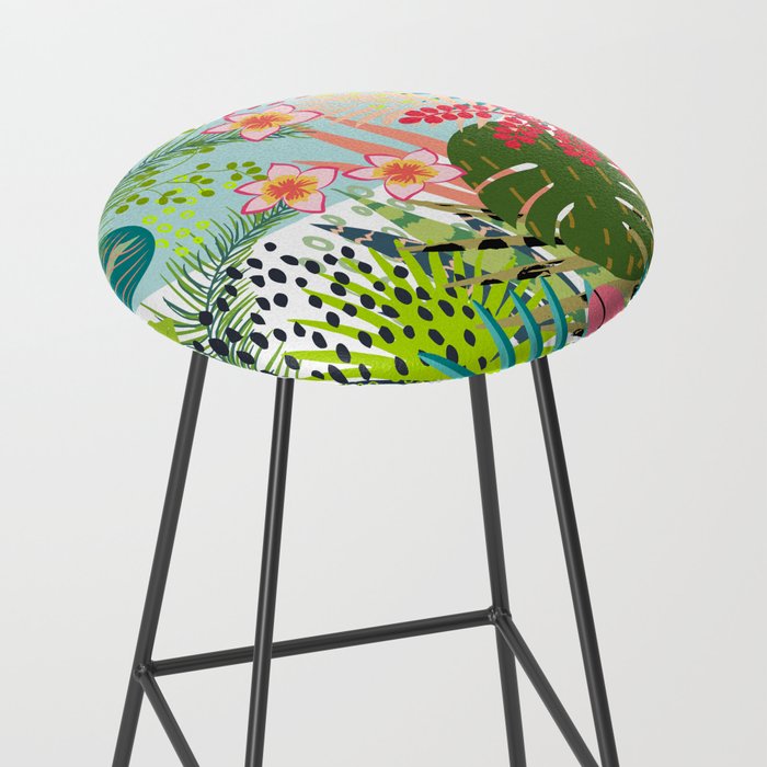 Tropical, Palms, Jungle Prints, Nature Art. Stool Gallery Image 2