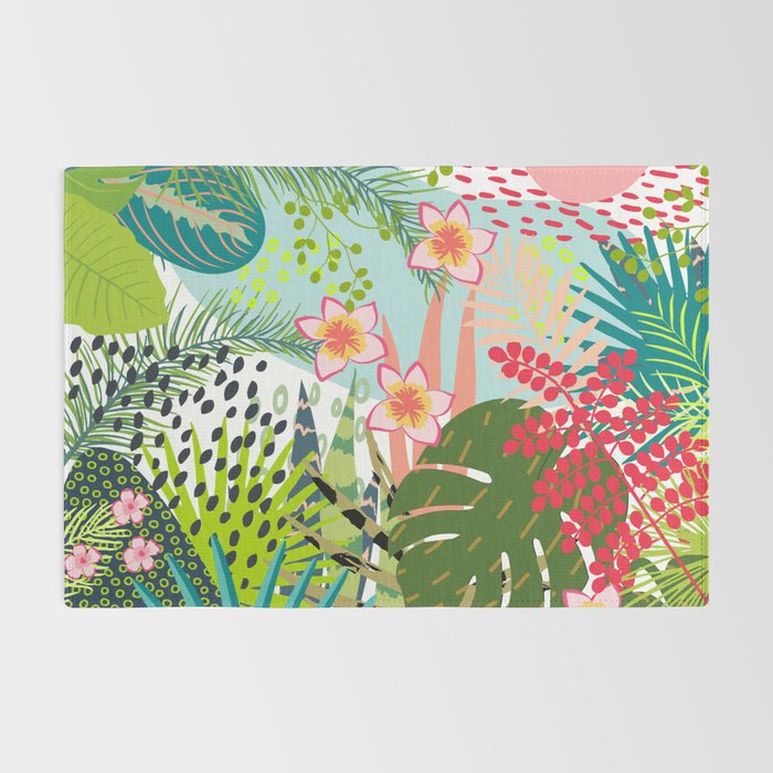 Tropical, Palms, Jungle Prints, Nature Art. Rug Gallery Image 2