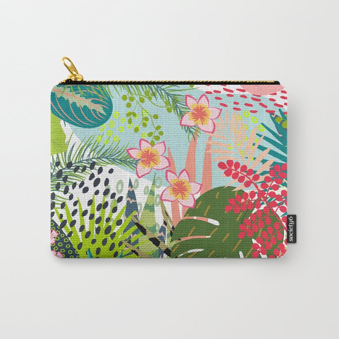 Tropical, Palms, Jungle Prints, Nature Art. Carry All Pouch Gallery Image 1
