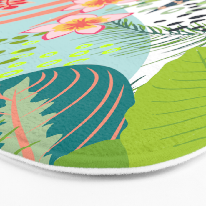 Tropical, Palms, Jungle Prints, Nature Art. Bath Mat Gallery Image 3