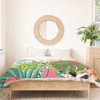 Tropical, Palms, Jungle Prints, Nature Art. Duvet Cover Gallery Image 3