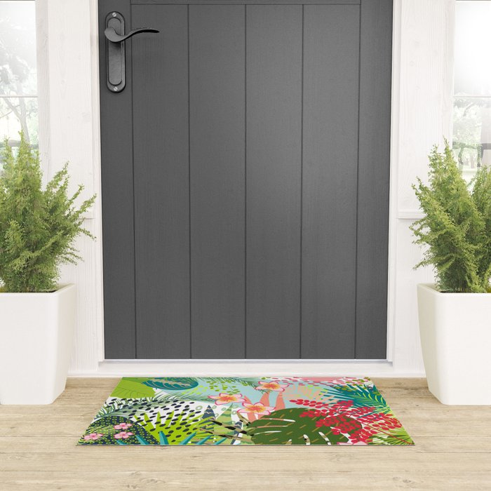 Tropical, Palms, Jungle Prints, Nature Art. Welcome Mat Gallery Image 3