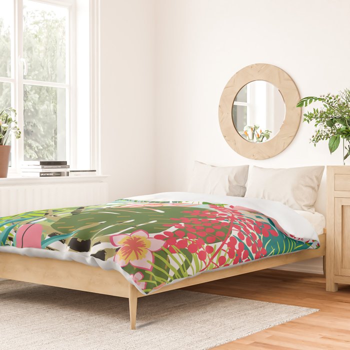 Tropical, Palms, Jungle Prints, Nature Art. Duvet Cover Gallery Image 2